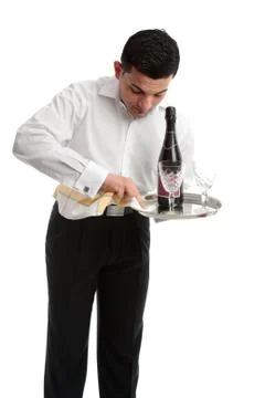 Waiter or bartender at work Stock Photos