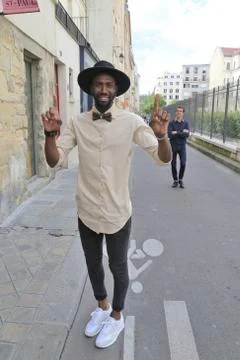 A waiter in Paris Stock Photos