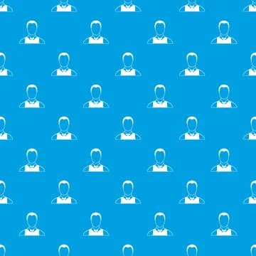 Waiter pattern seamless blue Stock Illustration