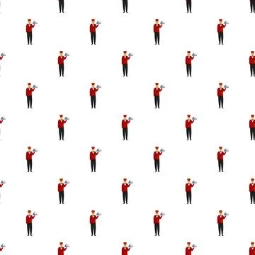 Waiter pattern serving food at restaurant or banquet Stock Illustration