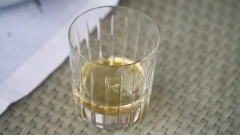 Whiskey With Ice Cubes In Glass Stock Photo, Picture and Royalty