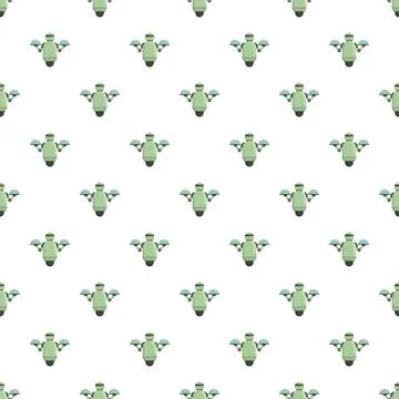 Waiter robot pattern offering futuristic restaurant service Stock Illustration