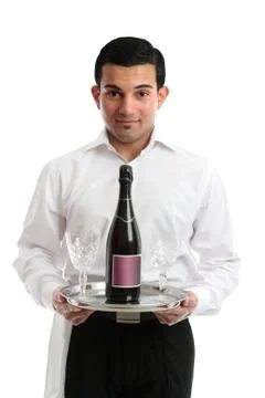 Waiter servant or bartender Stock Photos