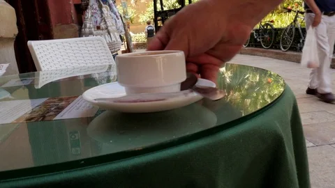 Waiter serving coffee Stock Footage 115067127