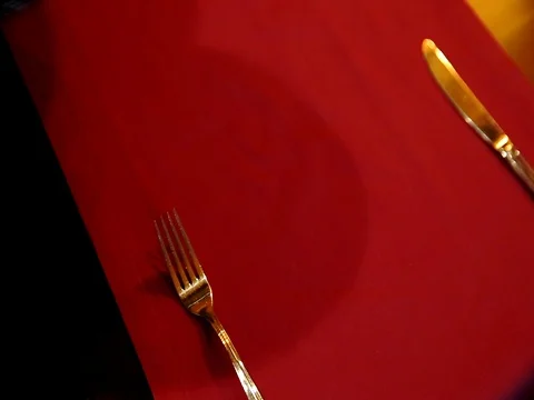 Waiter serving a dish in a restaurant Video stock 85234482