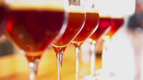 Waiter serving diversity of beer Stock Footage 269062989