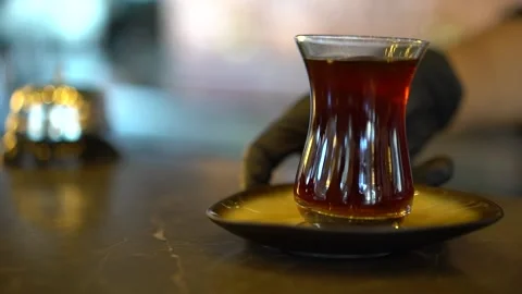 Waiter serving tea Stock Footage 167587003