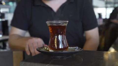 Waiter serving tea Stock Footage 167588408