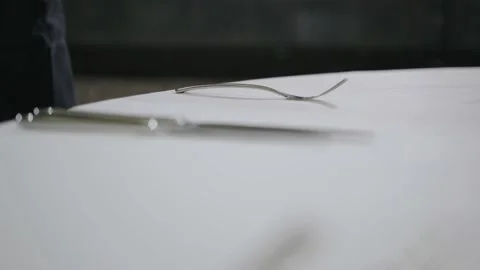 A waiter sets the table Stock Footage 170646870