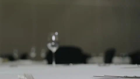 A waiter sets the table Stock Footage 170646949