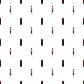 Waiter staff pattern for hospitality service and uniform Stock Illustration