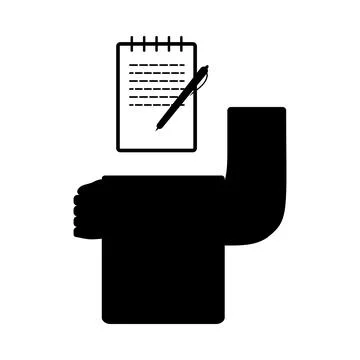 Waiter Take Oder Icon Stock-Illustration