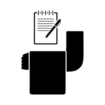 Waiter Take Oder Icon Stock-Illustration