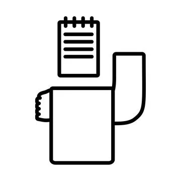 Waiter Take Oder Icon Stock-Illustration