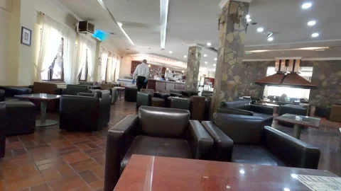 A waiter at the time of the pandemic Stock Footage 142774466