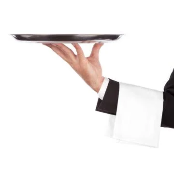 Waiter with tray Stock Photos