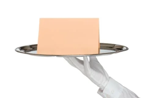 Waiter with tray Stock Photos