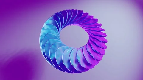 Waiting abstract satisfying loop 3d animation of leaf like shapes and pastel Stock Footage 229135453