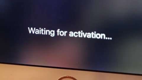 Waiting for Activation iphone message Stock Footage 162486200