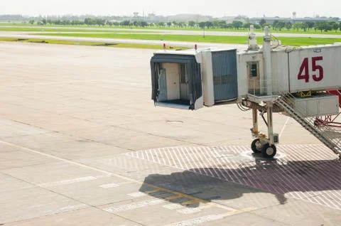 Waiting for airplane Stock Photos