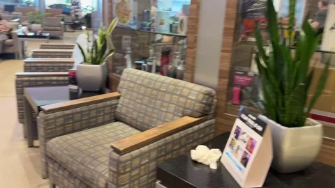 Waiting Area inside Car maintenance and auto service at Toyota dealership Vidéo 341696248