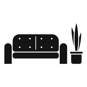 Waiting area sofa icon simple vector. Wait room Ilustración de archivo