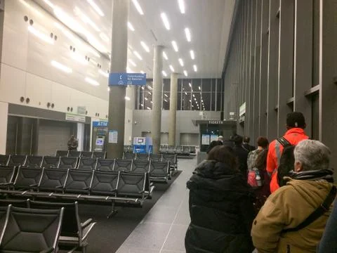 Waiting area for transportation Stock Photos