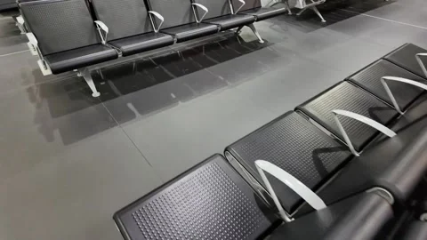 Waiting area video. Waiting empty seats editorial video. Video stock 303418203