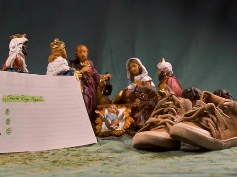 Waiting for the arrival of the Three Wise Men from the East Foto stock