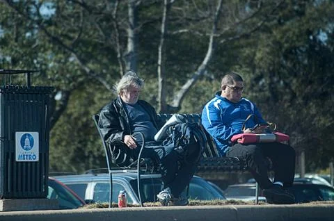 Waiting for the Bus Stock Photos