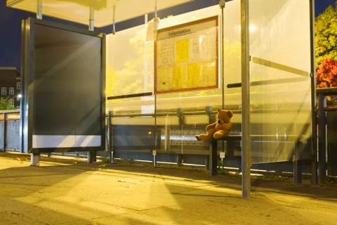 Waiting for the bus Foto stock