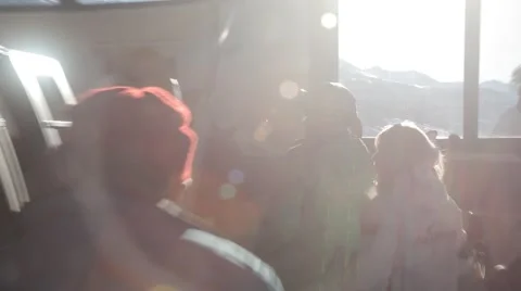 Waiting for cableway Stock Footage 46128108