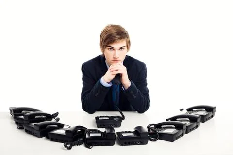 Waiting for a call Stock Photos