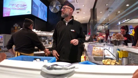 Waiting for coffee gp rt Video stock 125744977