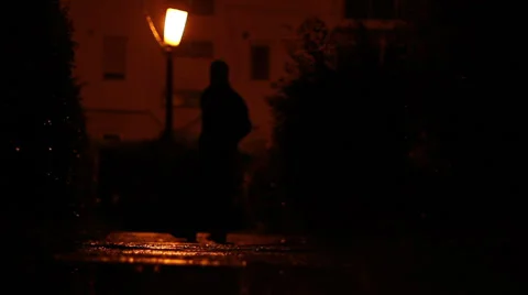 Waiting in Cold Night Stock Footage 31345697