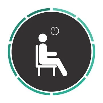 Waiting computer symbol Stock Illustration