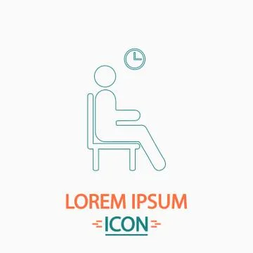 Waiting computer symbol Stock Illustration