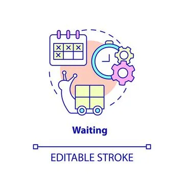 Waiting concept icon Stock-Illustration