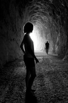 Waiting in the Dark Stock Photos