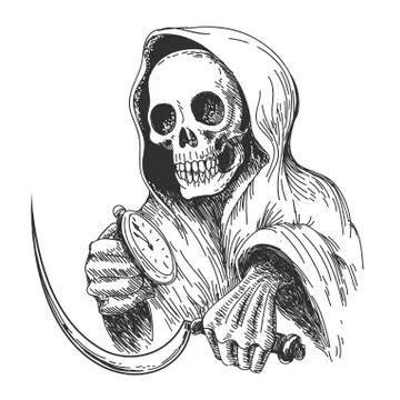 Waiting Death Stock Illustration