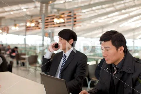 Waiting. Digital Manager Adult male Indoor Journey Professional attire Stock Photos