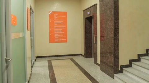 Waiting for the Elevator Stock Footage 113426877