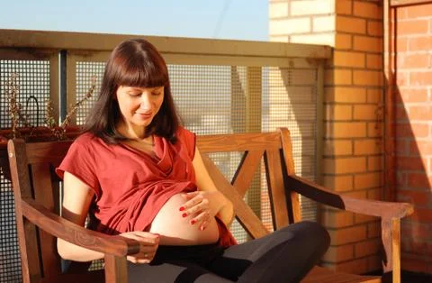 Waiting for a first child Stock Photos