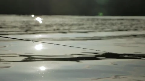 Waiting for fish. Stock Footage 155848573