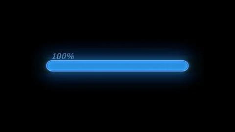 Waiting glowing progress bar 3 스톡 일러스트