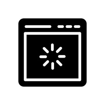 Waiting glyph flat icon Stock Illustration