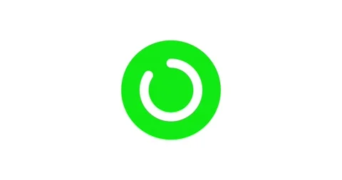 Waiting green Circle with Spinning, rotating and looping line. Loading icon Video stock 155122616