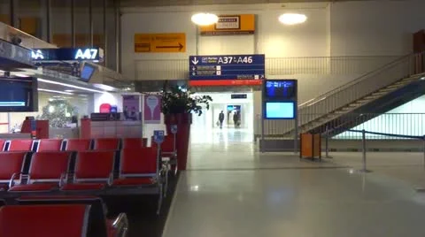 Waiting hall Stock Footage 12624569