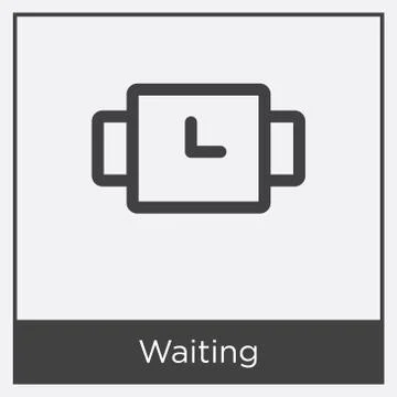 Waiting icon isolated on white background Free Stock Illustration