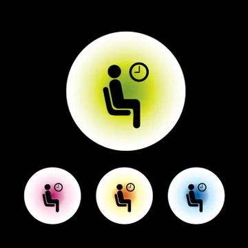 Waiting icon set Stock Illustration